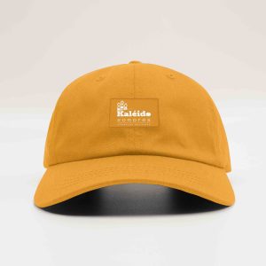 Casquette orange avec patch logo Kaléido Sonores festival