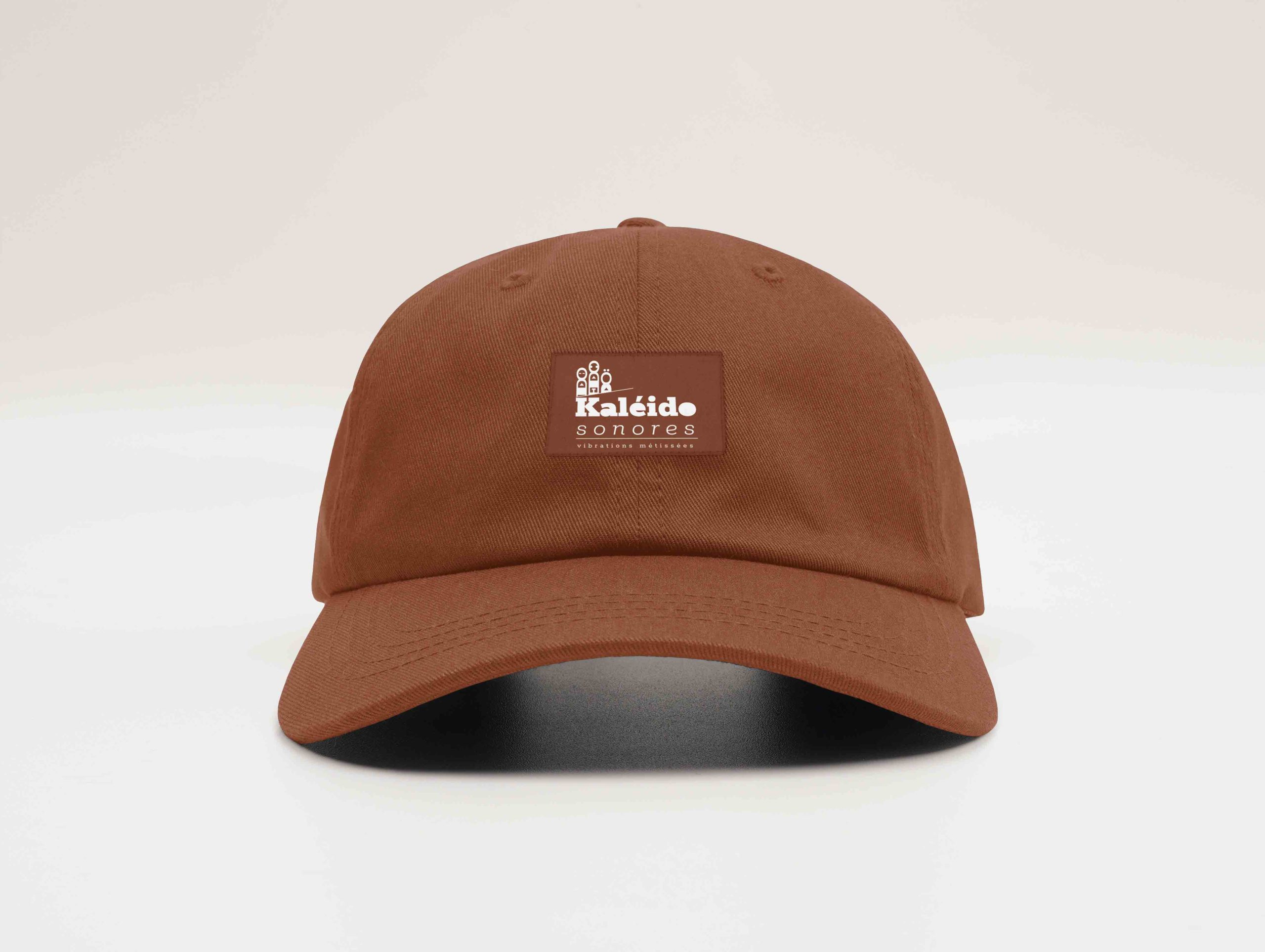 Casquette marron avec patch logo Kaléido Sonores festival